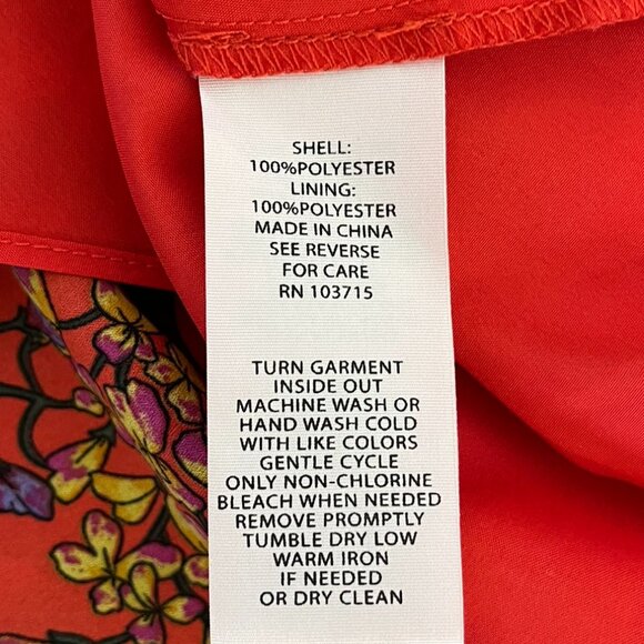 Nanette Lepore Terracotta Futter Sleeve Pintuck Floral Print Shirtdress Sz 14 - Picture 3 of 9